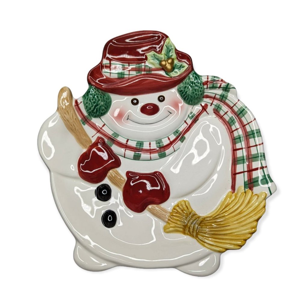 Fitz & Floyd Essentials Snowman Plate - Picture 2 of 11
